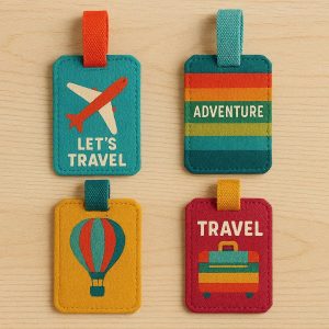Fabric Luggage Tag Set - Colorful Travel Collection